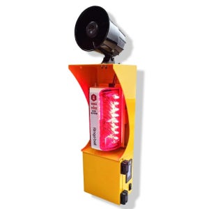 원격위험경보기 10W스피커 음성경광등 충전식 배터리형 GSR-400RV