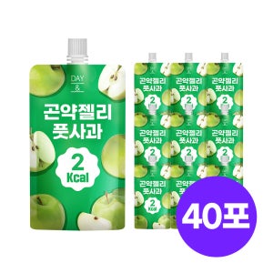 [1포당 2kcal] 데이앤 곤약젤리 풋사과맛 풋사과, 150g, 40개