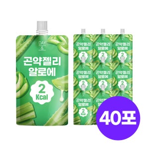 [2kcal] 데이앤 곤약젤리 알로에맛 알로에, 150g, 40개