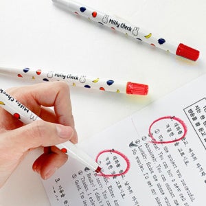 채점펜 빨강 12자루 드로잉도구 그림그리기 미술수업