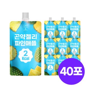 [1포당 2kcal] 데이앤 곤약젤리 파인애플맛 파인애플, 150g, 40개