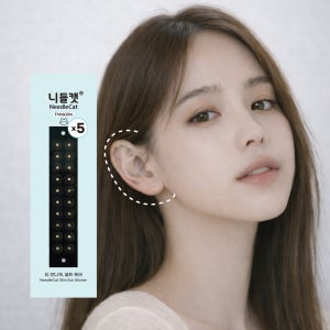 니들캣 슬림 투명 귀지압패치 100p 귀침 이침 티침 대용품 이어패치 스티커