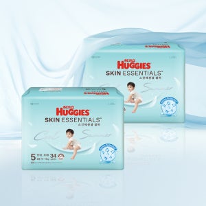 [2박스]하기스 2026 NEW 스킨에센셜 썸머 기저귀 5단계(34매X4팩)공용 팬티형