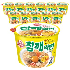 오뚜기 참깨라면 큰컵 110g, 12개