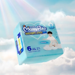 마미포코 하이퍼드라이팬티 기저귀 점보 남아용 6단계 84매 1BOX