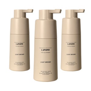 르베로 맥주효모 새치커버 염색샴푸 라이트브라운, 300ml, 3개