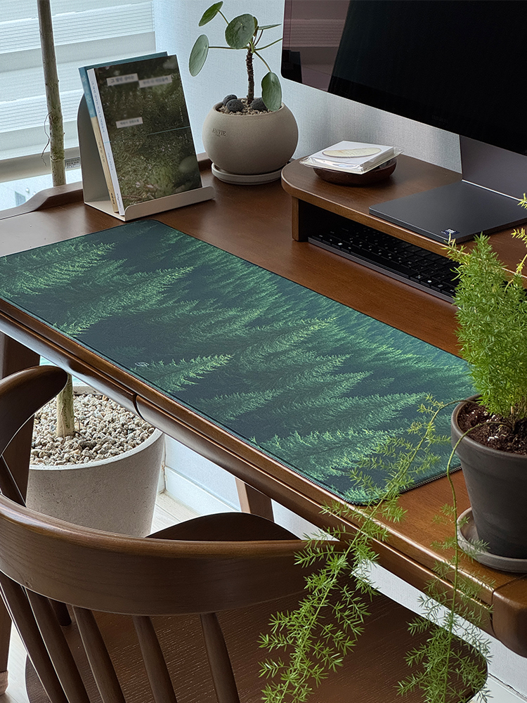 오래된 숲의 문장 - 데스크매트 Deskmat 게이밍마우스패드 방수데스크매트 데스크테리어