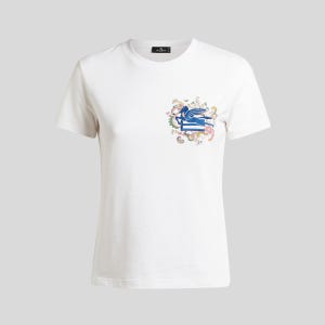 [라이브 단독] 에트로 페가소 자수 모노그램 티셔츠 WRMA0006AK788W0111