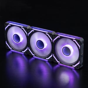 Asiahorse COSMIQ ARGB 모듈 쿨러팬 리버스(역방향), 블랙, 3팩