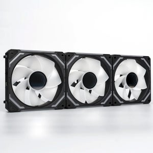 Asiahorse COSMIQ ARGB 모듈 쿨러팬 리버스(역방향), 블랙, 3팩