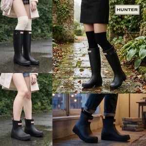 헌터 레인부츠 플레이 숏 톨 오리지널 다운포어