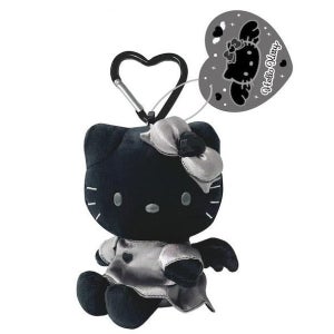 산리오 헬로키티 블랙엔젤 천사 마스코트 키체인 블랙 고양이 카라비너