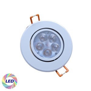 라루체 원형 LED 다운라이트 백색 5W 75파이 타공(3인치) 각도 조절 IP20 매립등