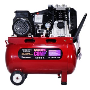 케이콤 이동식 콤프레샤 5.5마력급 80리터 스틸탱크 벨트식 휴대용