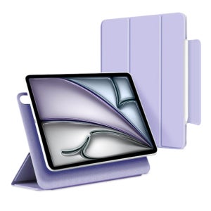 케노 아이패드 에어 11 M4 8세대 애플펜슬수납 충전 마그네틱 폴리오케이스 퍼플, 에어 11 M4 8세대