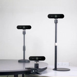 조명 스탠드+20cm 카메라 책상용 방송 수업 온라인 웹카메라 회의 캠 컴퓨터 스탠드 웹캠 거치대 카메라