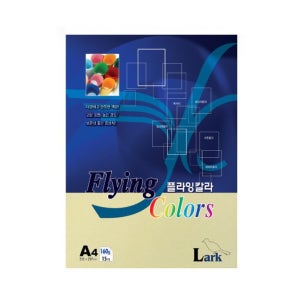 L3 플라잉칼라용지 160g A4 15매 밝은노랑색