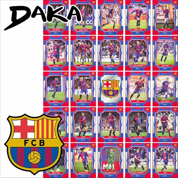 호환상품 2024-2025 다카 축구 스타 카드 바르셀로나 푸욜 호날두 야말 팀 박스 컬렉션 장난감 선물