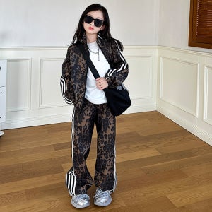 레오파드 주니어 남아 여아 집업자켓 초등학생 호피무늬 바지 상하복 상하세트