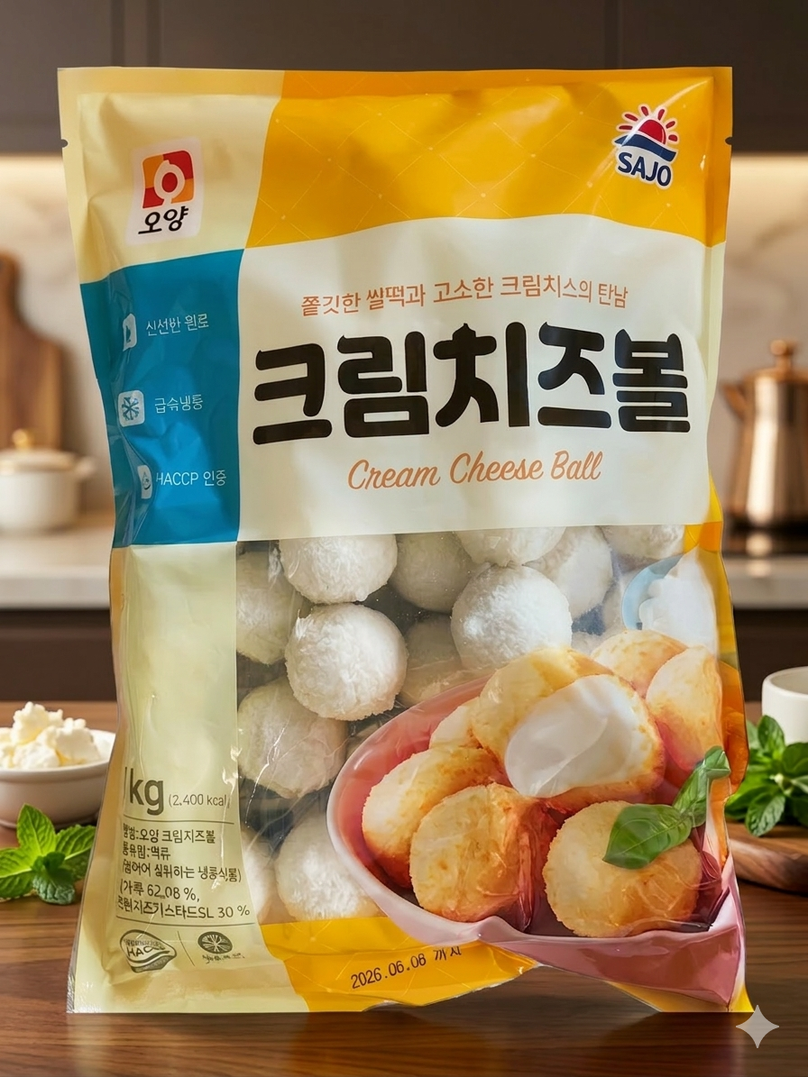 오양 크림치즈볼 커스타드 쌀치즈볼