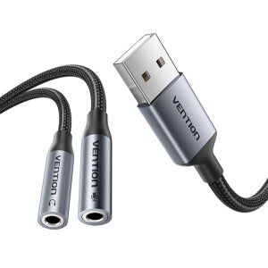 벤션 케이블타입 외장형 USB 마이크 오디오 분리형 사운드카드 CVH