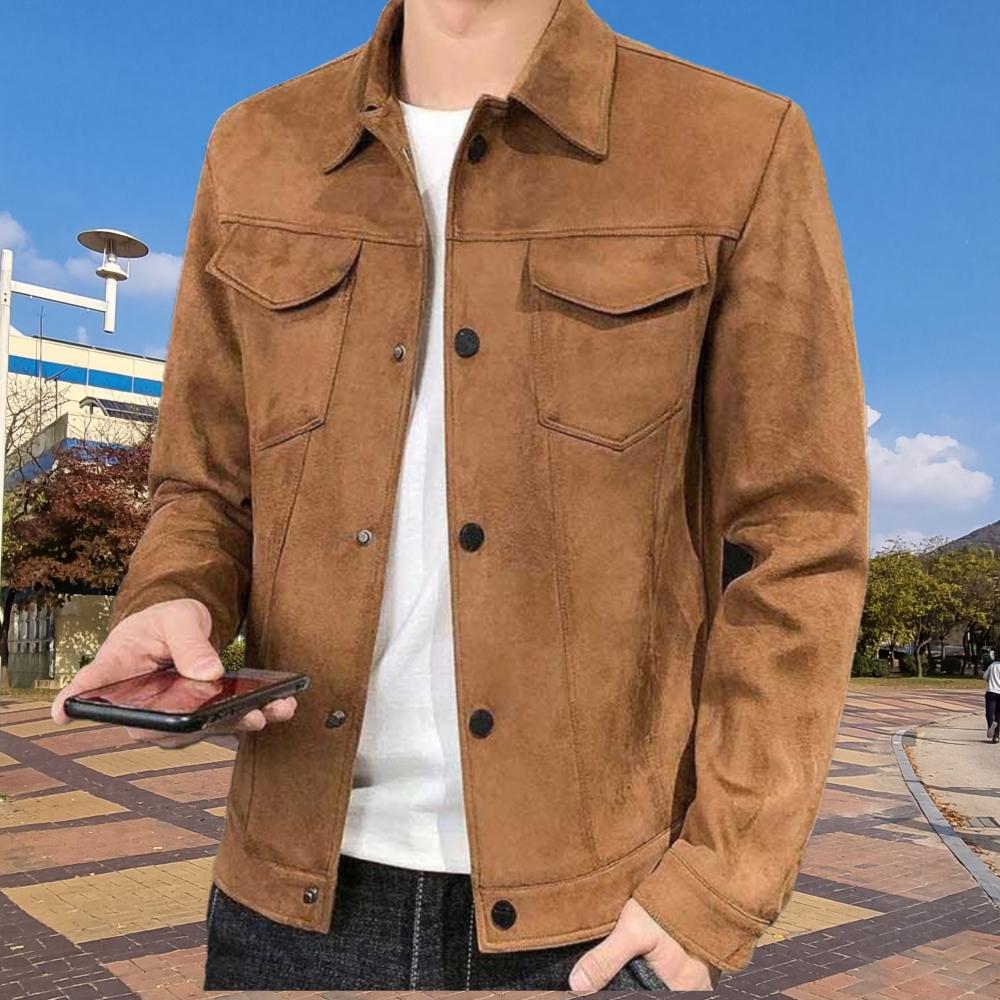 남자 스웨이드 자켓 남성 봄가을 대학생 자켓 갈색 간절기 점퍼
