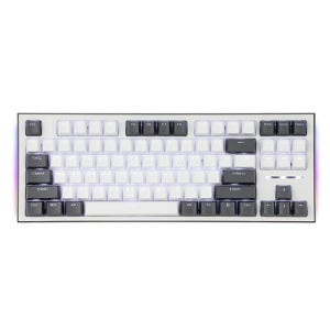 COX CK01 TKL 텐키리스 게이밍 기계식 키보드 화이트그레이, 청축