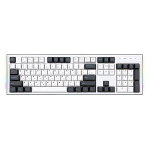 COX CK01 PBT 이색사출 사이드 RGB 기계식 키보드 그레이 화이트, 갈축