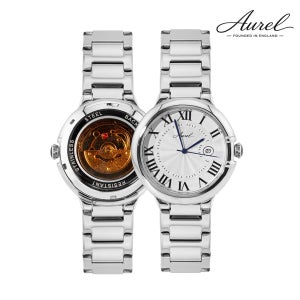 Aural 발롱 오토매틱 스위프 남성 손목 시계 명품 아날로그 브랜드 메탈 영국