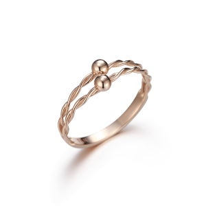 [가이거] 14K 트위스트 레이어드 반지 GI14WR067