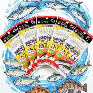 금호조침 뉴 전어파티 10본 어피낚시 야광 KS-424 전어 고등어 메가리