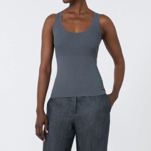 26SS 막스마라 MXMGHIRO 지로 비스코스 블렌드 얀 탑 006 다크그레이