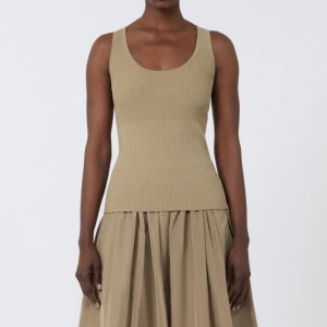 26SS 막스마라 MXMGHIRO 지로 비스코스 블렌드 얀 탑 010 카키