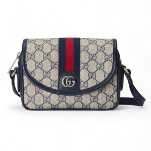 구찌 오피디아 GG 미니 숄더백 크로스백 베이지 블루 772239 FACUK 4047