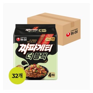 짜파게티 농심 더블랙116gX32개입 1박스 간식 피크닉 건면
