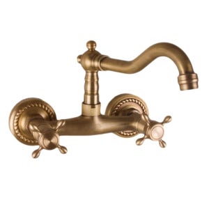 빈티지수전 2홀 욕실 구리 벽수전 샤워 수전세트 세트 짧은 스타일