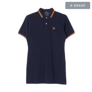 FRED PERRY 프레드페리 네이비 배색 카라 폴로셔츠 WOMAN-M