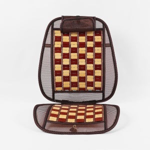 대나무 7day 자동차 방석 다크브라운 카시트 차량용 납품용 통풍 여름 등받이 세트 좌석
