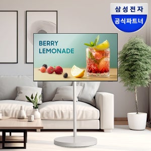 삼성 4K UHD 스마트 사이니지 TV 1등급 스탠드형 기사님 방문설치 107.9cm(43인치), 이동식 스탠드(무빙스타일)