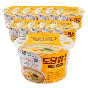 백제 쌀국수 도담쌀국수 고단백 계란맛, 97g, 12개