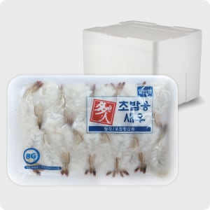 [다인] 초밥용 백미 초새우 (8g 20미) 일반형 흰다리새우 타이카 160g, 40개