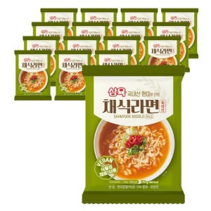 우리밀 채식 감자 라면 110g -16봉 짜장 삼양 해물탕