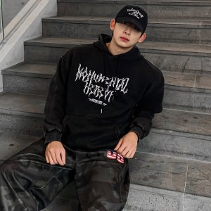 [클라쓰업]이글 남자 루즈 오버핏 스트릿 피그먼트 후드티