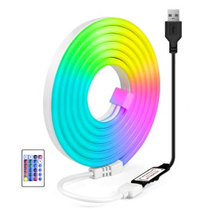 원그리드 RGB 네온플렉스 LED 줄조명 5m USB 스트립 리모컨 줄네온