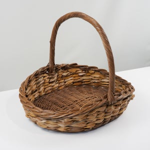 핸디형 타원 라탄 바구니
