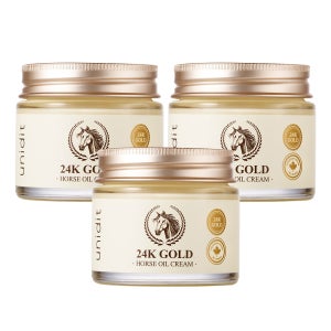 24K 마유 크림 리얼 골든 컴플렉스 보습 미백 탄력 크림 70ml, 3개