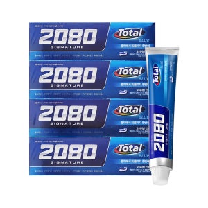 2080 시그니처 토탈블루 치약 125g x 4개입
