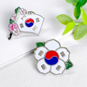 대한민국 코리아 태극기 무궁화 뱃지 배지 외국인 선물