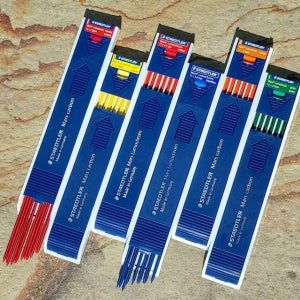 스테들러 Mars Lumochrom 2.0mm 칼라 홀더심 샤프 문구반점 필기구 펜 수입 제도