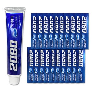 2080 어드밴스 블루 치약 120g x 20개 구취제거 치석케어 잇몸케어